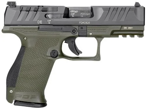 Walther PDP Compact Optic Ready 9mm Green Frame with Black Slide Pistol