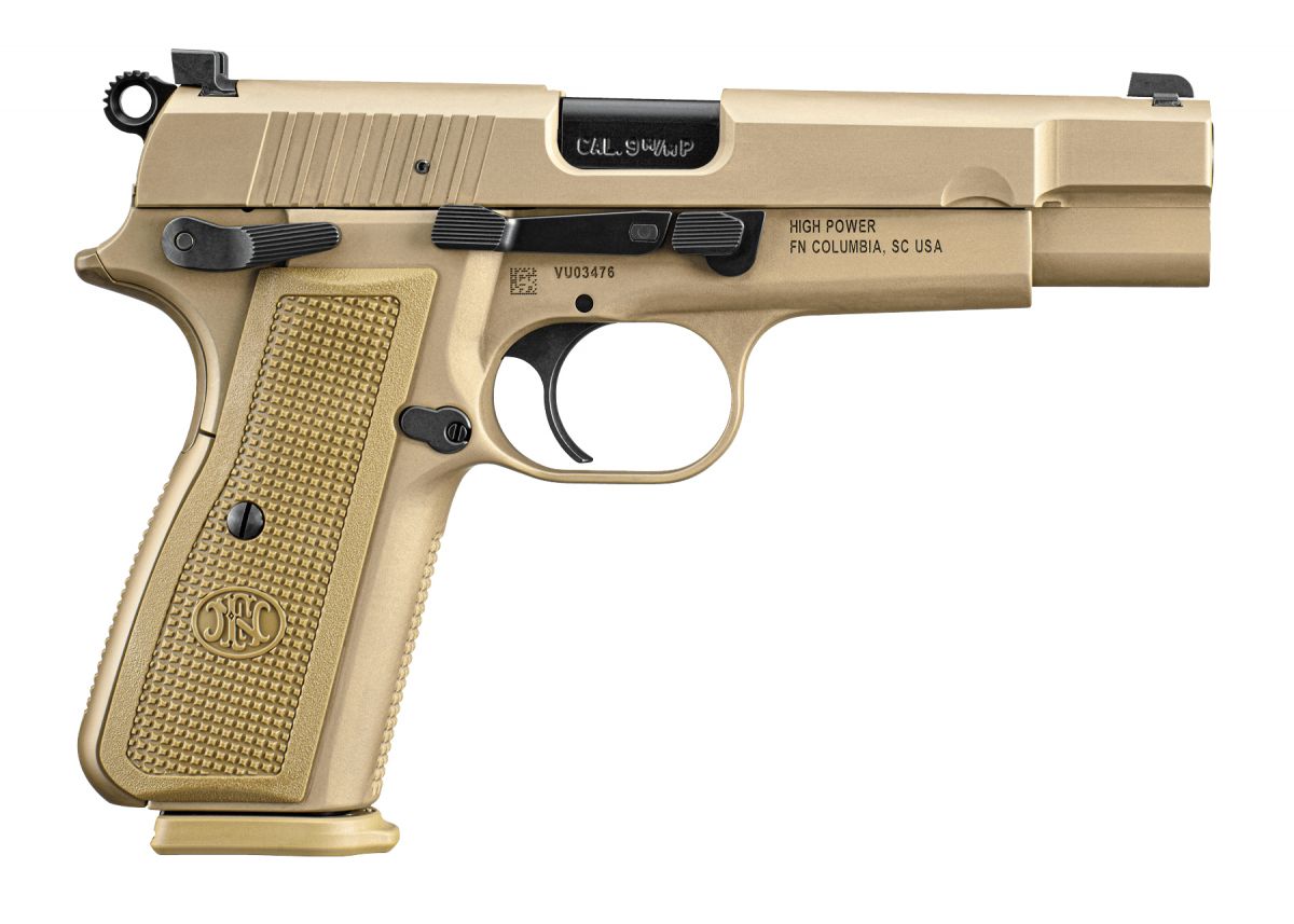 FN High Power Full Size Beavertail Frame 9mm Flat Dark Earth Pistol