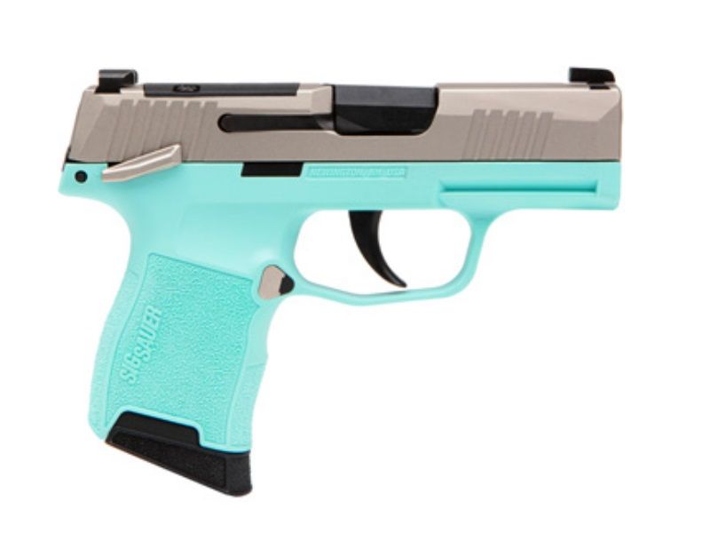 SIG Sauer P365 .380 ACP Robin's Egg Blue With Nickel Color Controls Pistol