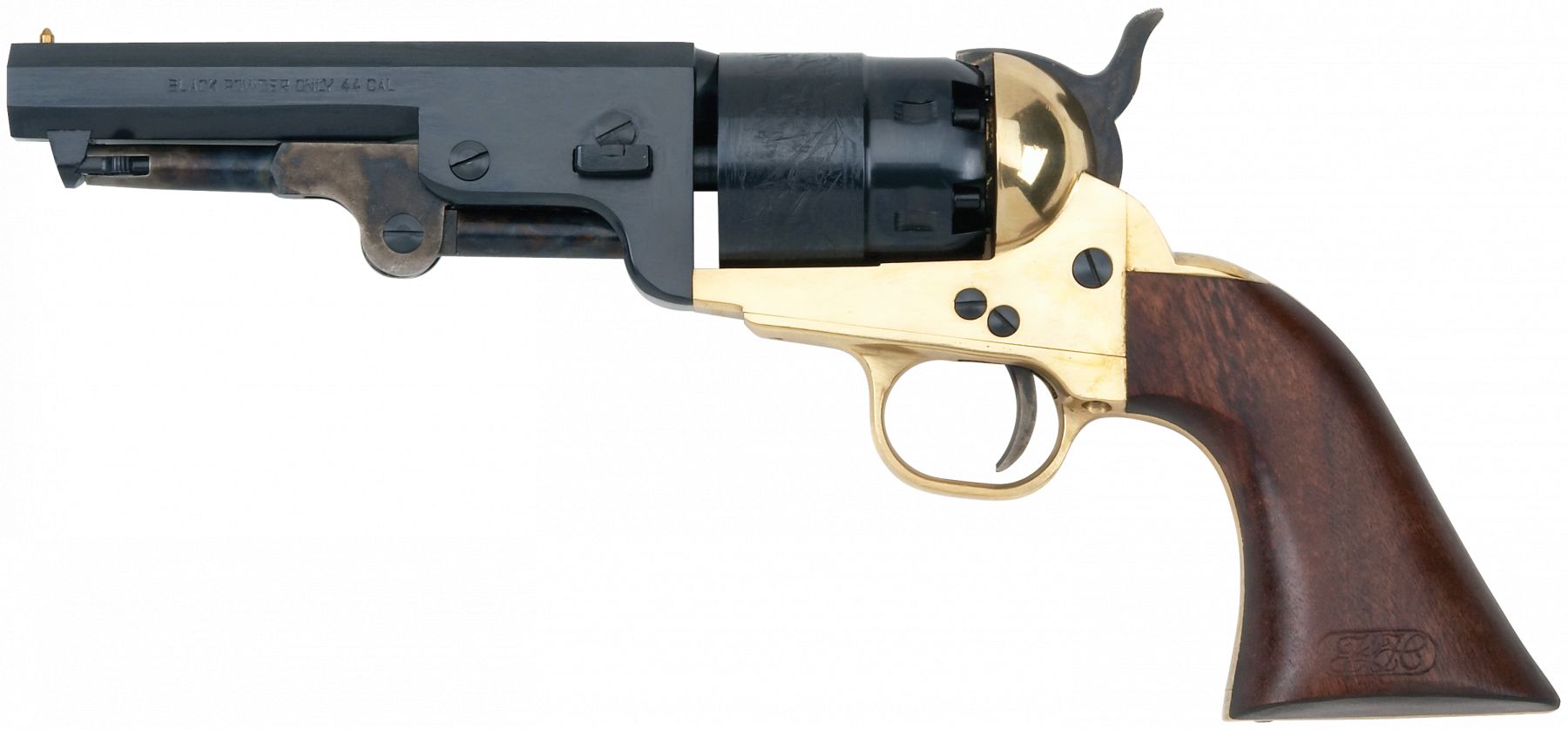 Pietta 1851 Sheriff .44 Brass and Blued Black Powder Cap-and-Ball Revolver