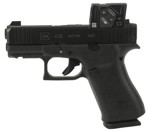 Glock 43X MOS 9mm Blue/Black Pistol w/ Aimpoint COA