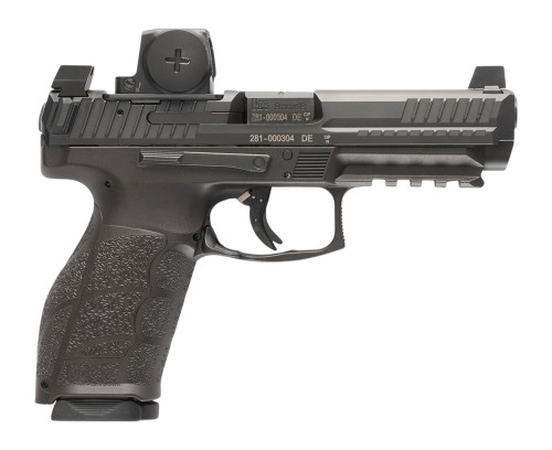 HK VP9A1 F Full Size 9mm Matte Black Pistol w/ Vortex Defender Closed Emitter Red Dot Sight