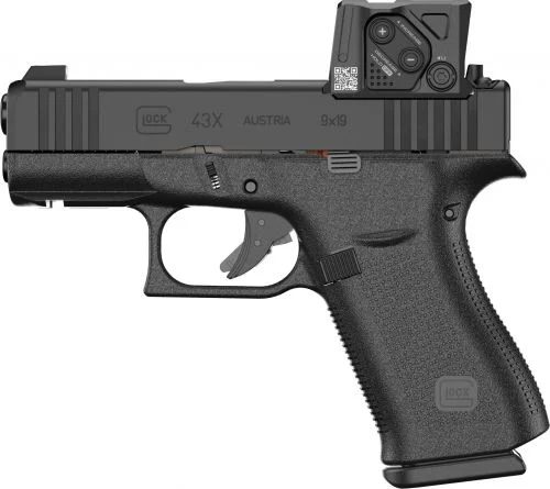 Glock 43X MOS Compact 9mm Black nDLC Pistol w/ Aimpoint COA