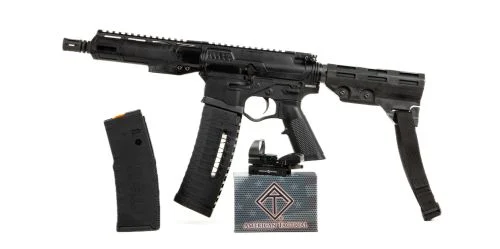 American Tactical Alpha Maxx AR Pistol 5.56 NATO Blue/Black Pistol w/ American Tactical Electro Red Dot Sight