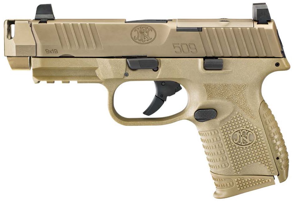 FN 509 Compact MRD Compensated 9mm Flat Dark Earth Pistol