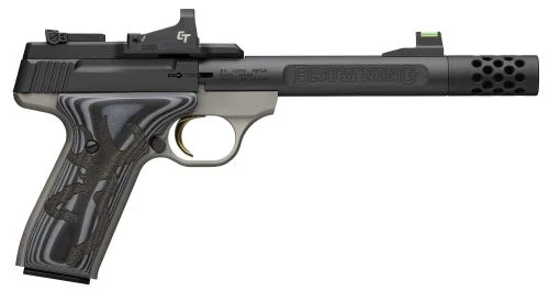 Browning Buck Mark Plus Red Dot G-10 .22 LR Blue/Black Pistol w/ Crimson Trace Red Dot Sight