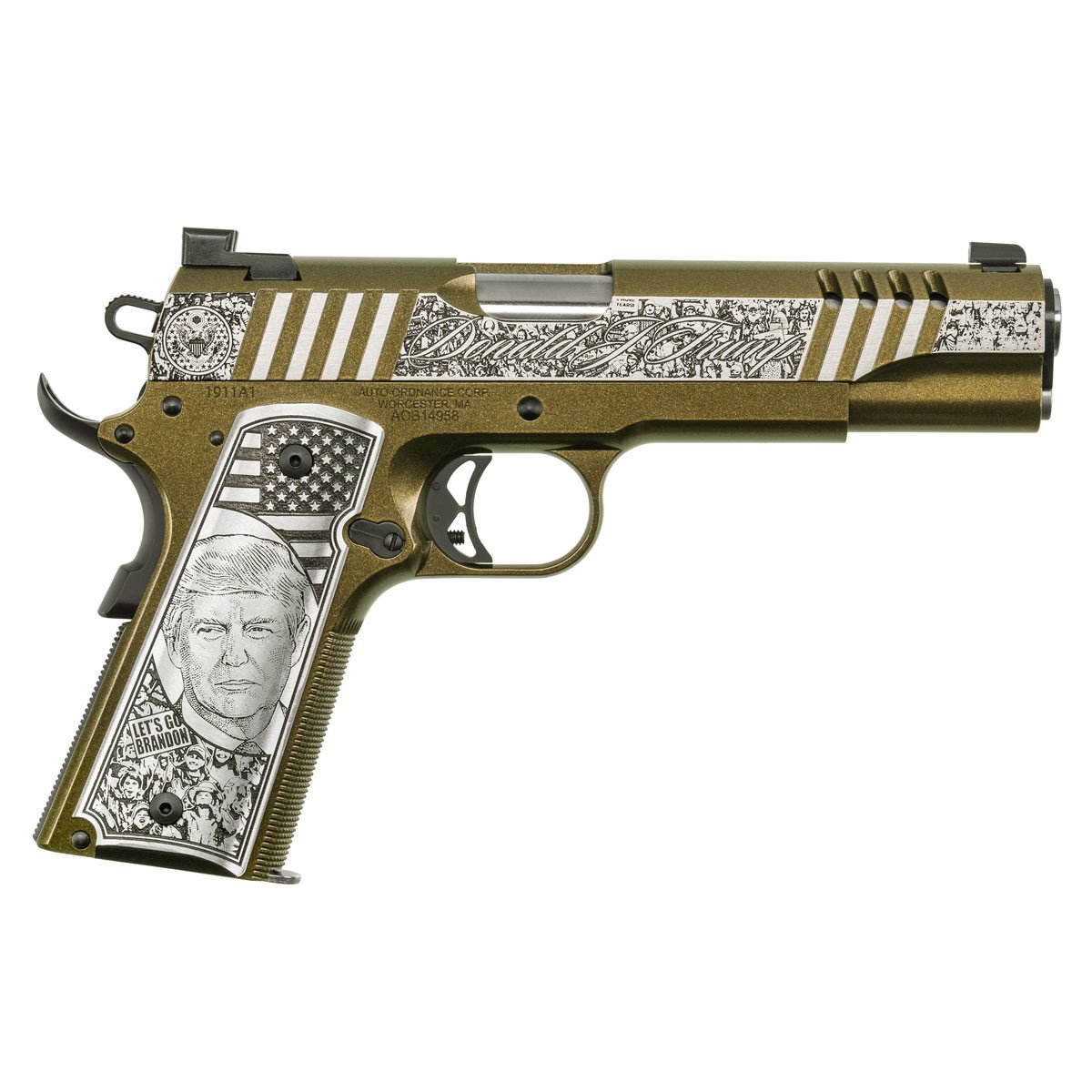 Auto-Ordnance 1911TCA Trump Rally Cry Commemorative with Adjustable Sigh .45 ACP Pistol