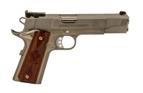 Used Springfield Armory 1911-A1 .45 ACP, 2 Magazines, Stainless Steel/Wood, No Box