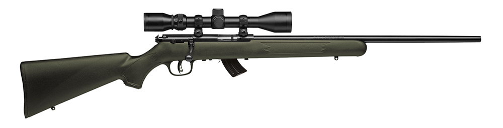 Savage Arms Mark II FXP Scoped Package .22 LR Green Rifle with 3-9x40mm Scope